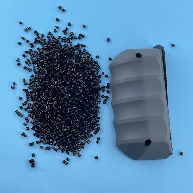 Black GRS Recycled Materials 85A Thermoplastic Polyurethane Elastomer For Plastic Injection